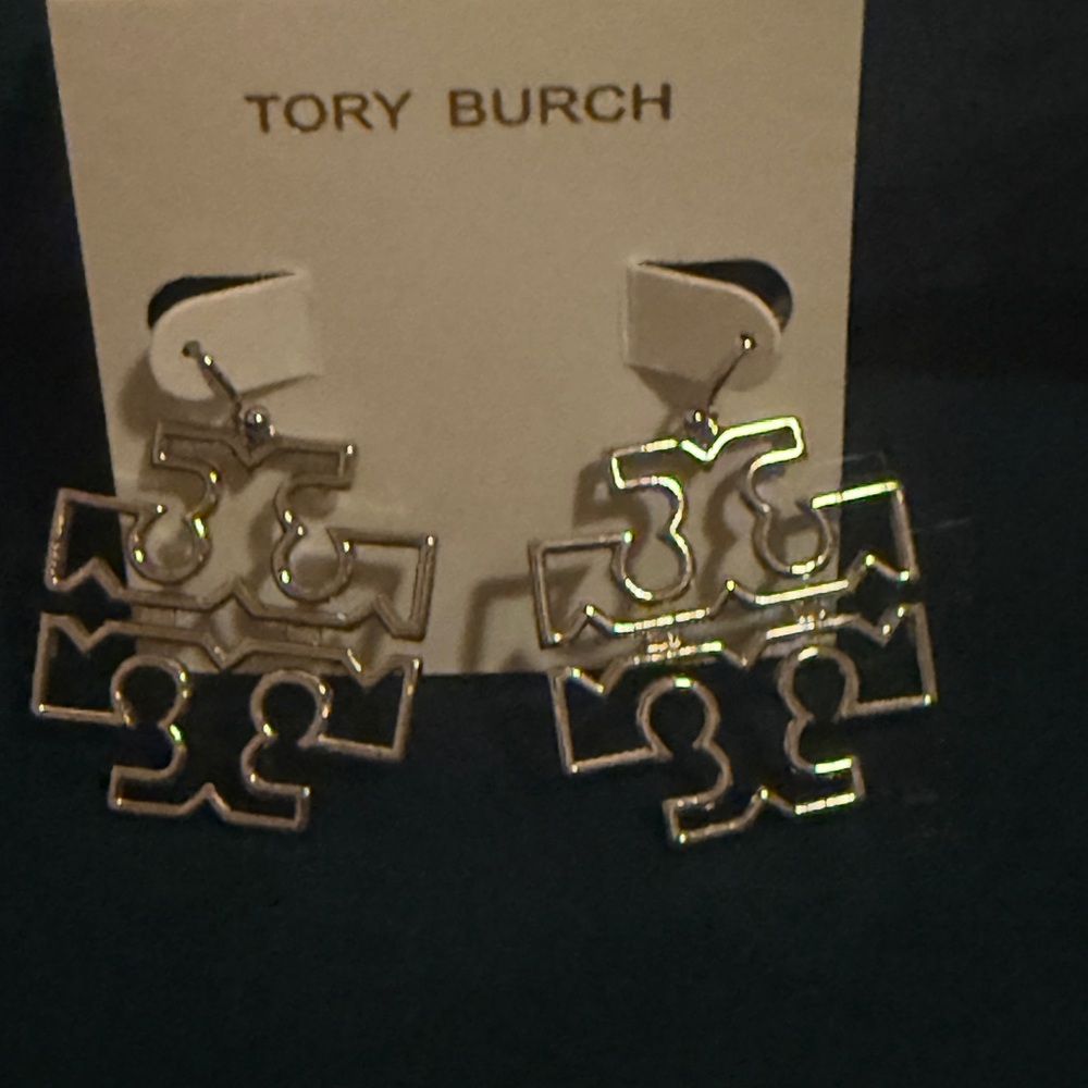 Tory Burch Silver Geometric Earrings